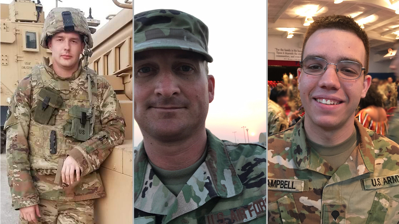 Entergy employees are sending the comforts of home to deployed troops this holiday season, including to some employees' family members, like Will Mainka, Brandon Dill and Conner Campbell.